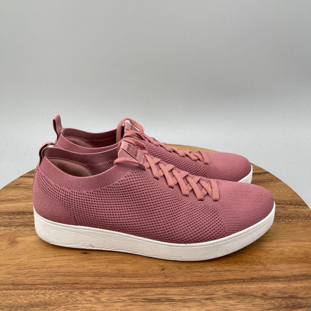 FitFlop Rally Shoes Womens Size 10 Pink Knit Casual Walking Comfort Sneakers